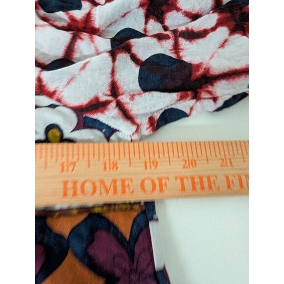 Solitaire Boho Peasant Top Womens Size Medium Tie Dye Floral Lightweight Shirt - Picture 9 of 10